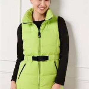Talbots Bright Green Puffer Vest